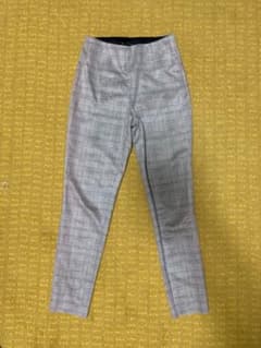 ZARA チェック柄　スエード　レギンスのサムネイル