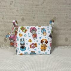 .:*♡ハンドメイド♡コヤンイサムチョン♡ 蓋付き/バスケット♡バレリーナ♪ コヤンイサムチョン 布バスケット犬ネコ バスタイム小物入れ ルミ