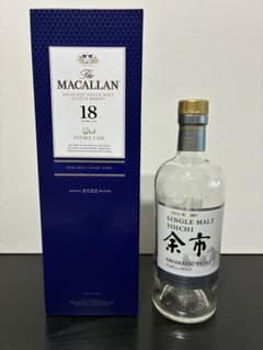 空瓶】マッカラン18年 ダブルカスク 箱付き ＆余市2本セット - メルカリ
