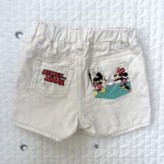 リトシー LITTC ミッキー&ミニー ホワイトデニム 90 ショートパンツ - 5