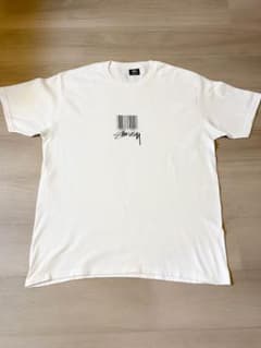 ストゥシーStussy バーコードロゴ Tシャツ ホワイト Lのサムネイル