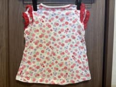 【美品】Hot Biscuits mikihouse 花柄フリルTシャツ 90のサムネイル