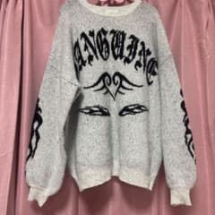 WEGO ロゴ ニット 長袖 トップス 白のサムネイル