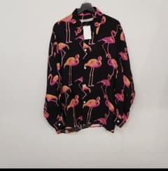20ss soe READY TO WEARフラミンゴ　レーヨンシャツ　サイズ1のサムネイル