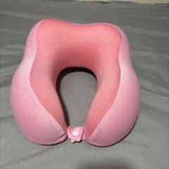 ネックピロー ピンク スナップボタン付きのサムネイル