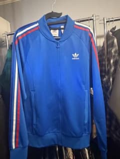 I*o様 adidas トラックジャケット M 青のサムネイル