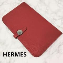【良品】エルメス ドゴン 手帳カバー ノートカバー セリエ刻印□E レッド 良品】エルメス ドゴン 手帳カバー ノートカバー セリエ刻印□E レッド