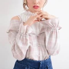 2wayチェックブラウスのサムネイル
