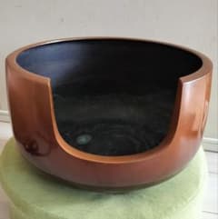 茶道具　金谷浄雲　唐銅道安風炉　電熱器、茶巾タライ付 茶道具 金谷浄雲 唐銅道安風炉 電熱器、茶巾タライ付 - メルカリ