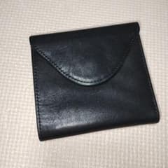 気まぐれセール❗B.STUFF ビースタッフ 三つ折り財布❗レザー 黒革 