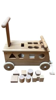 MOCCO 森のパズルバス W-029 木製 手押し車 型はめのサムネイル