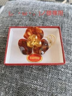 本鼈甲 ブローチ 花 フラワーモチーフのサムネイル