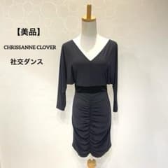 【美品】クリスアンクローバー ドレス ラテン 社交ダンス 黒 M 英国製 美品】クリスアンクローバー ドレス ラテン 社交ダンス 黒 M 英国製
