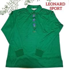 美品 LEONARD SPORT 長袖 ポロシャツ グリーン M レオナール - メルカリ