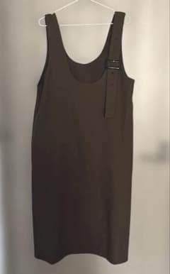 ブラウン ノースリーブ ひざ丈ワンピース M しまむら yumi