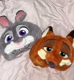 ズートピア ニック&ジュディ ファンキャップ　ディズニーランド　ペア　被り物 ズートピア ニック&ジュディ ファンキャップ ディズニーランド ペア