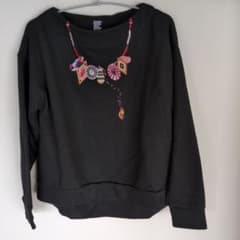 Design Tshirts Store graniph 刺繍 長袖カットソーのサムネイル