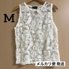 レディース ノースリーブ レース編み タンクトップ トップス シワ加工 匿名配送