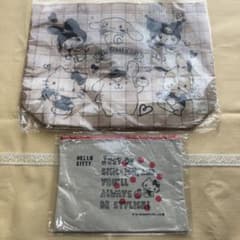 サンリオキャラクターズ不織布バッグとハローキティファスナーポーチのサムネイル