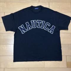NAUTICA ロゴ刺繍 Tシャツ ネイビーのサムネイル