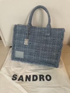 Sandro Kasbahツイード トートバッグ ブルー - メルカリ