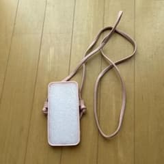 iPhone 13mini  ショルダーストラップ　携帯ケース　ピンクのサムネイル