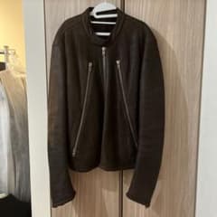 マルジェラ ムートン 八の字 レザー ライダース ジャケット ss aw 