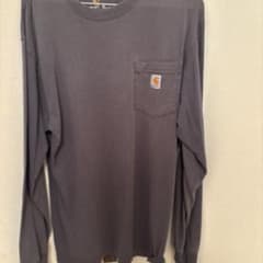 Carhartt 長袖 ポケットTシャツ グレー Mサイズのサムネイル