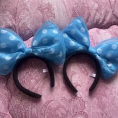 ディズニー ミニーマウス 水色 カチューシャ 2個セットのサムネイル