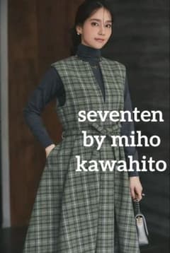 SEVEN TEN ウールチェックジャンバースカート ワンピース セブンテン