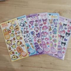 サンリオ 平成はっぴーフォン ぷっくりシール 6種セットのサムネイル