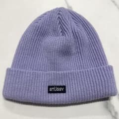 STUSSY ステューシー ビーニー帽 ニット帽 beanie purpleのサムネイル