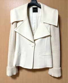 7/7までセール【極美品】フォクシー優しいオフホワイトカラーのジャケット　40 極美品】フォクシー優しいオフホワイトカラーのジャケット 40 - メルカリ