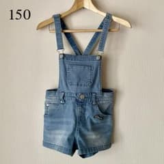 150 JENNI love デニム ショート オーバーオール サロペットのサムネイル