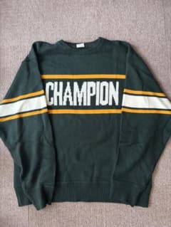 Champion クルーネックニット グリーン Lのサムネイル