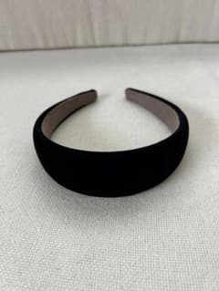 ベロア調 カチューシャ ブラックのサムネイル