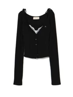 ANDMARY Lilia lace tops black AM1109 - メルカリ