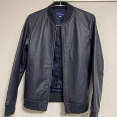 Urban Research レザージャケット 豚革 ネイビー 38のサムネイル