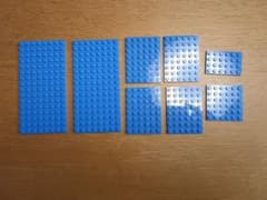 LEGO レゴ プレート 青 ブルー系 まとめ売り 8枚セット【洗浄済】のサムネイル