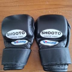 SHOOT ボクシンググローブ 黒 オープンフィンガー　ウイニング　サイズS SHOOT ボクシンググローブ 黒 オープンフィンガー ウイニング サイズS