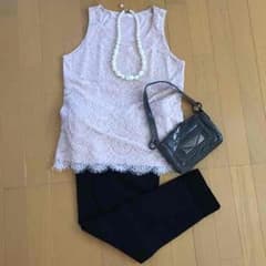 お値下げしました♡テ チチ☆ピンクレースのタンクトップ！！のサムネイル