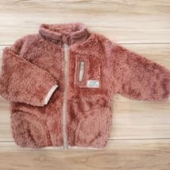 BREEZE ボアフリースジャケット ピンク 90cmのサムネイル