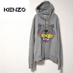 ケンゾー虎刺繍ロゴ パーカー M杢グレー /トラタイガーKENZO Tiger