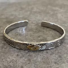 メキシカンジュエリー シルバー ブレスレット バングル 目 ヴィンテージ メキシカンジュエリー シルバー925 ブレスレット バングル 目