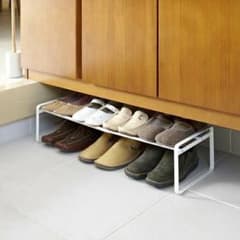 こころさん専用　伸縮シューズラック 美品 ホワイト2つのサムネイル