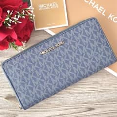 新品 正規品》MICHAEL KORS マイケルコース長財布 ブルー 長財布 