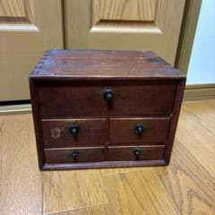 昭和レトロ 木製 3段 ミニタンス 箪笥 引き出し 小物入れ 小物収納