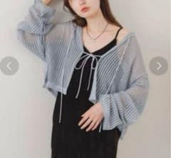 Kastane 水色　カットレースカーディガンのサムネイル