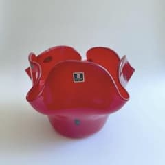 昭和レトロ　マルティグラス　JAPAN 花器のサムネイル