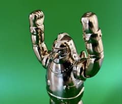 特価光文鉄人トロフィー コレクター賞 アンチモニー製